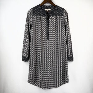 Ann Taylor Loft Dress Geometric Floral Retro Size XS